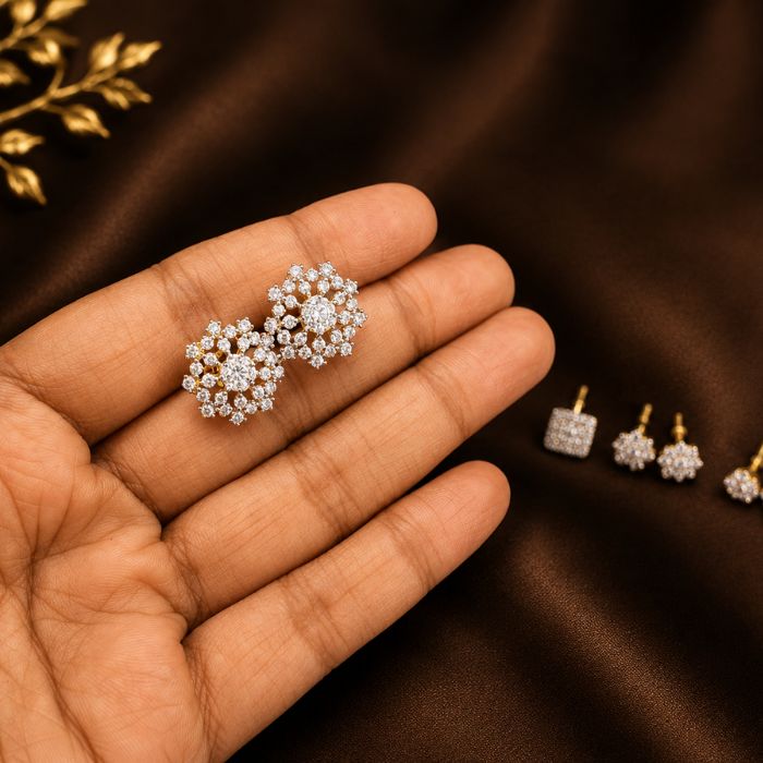 Diamond Finish Earrings