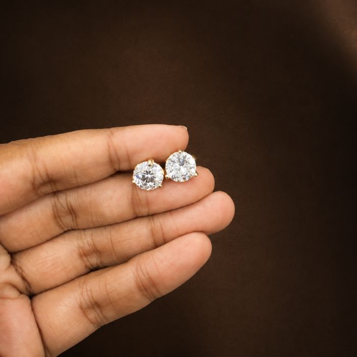 Diamond Finish Earrings