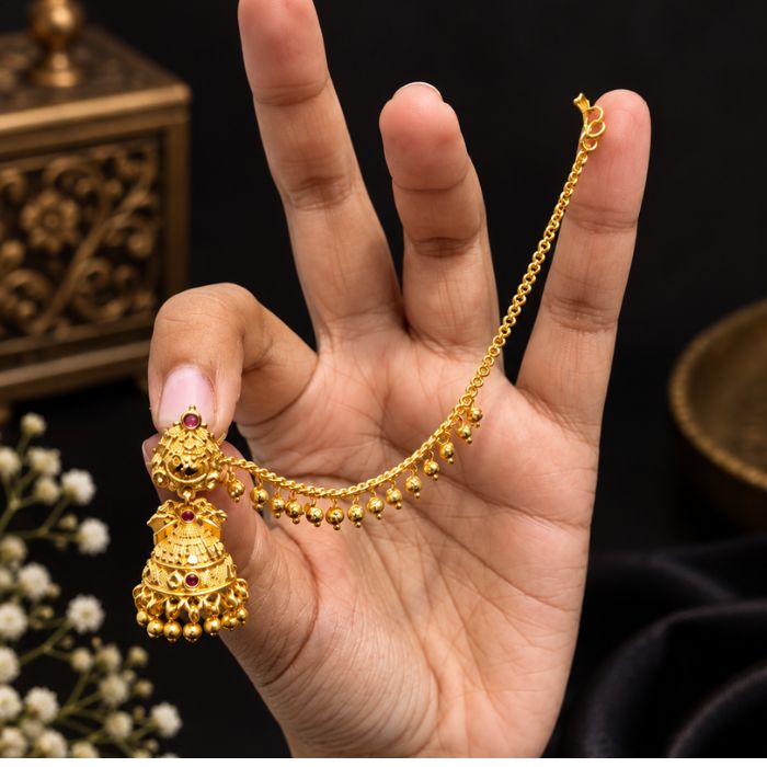 Gold Plated Jimiki With Earchain